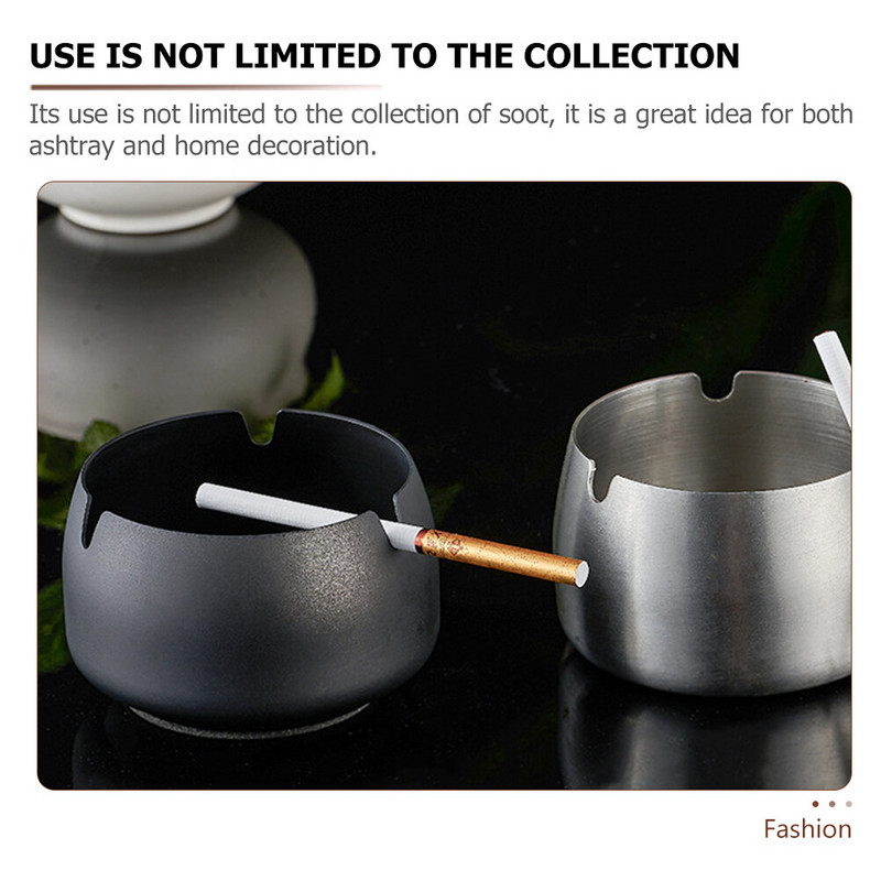 Пепелник от неръждаема стомана Ретро декор Аксесоар за дома Покер Дизайн Орнамент Запалка Винтидж Декоративни офис консумативи
