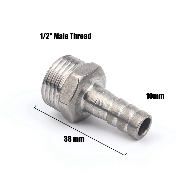 1/4" 3/8" 1/2" Σπείρωμα 8mm 10mm από ανοξείδωτο χάλυβα Παγόδα Βύσμα σύνδεσης σωλήνα νερού άρδευσης Αντάπτορες μαλακών σωλήνων αερίου