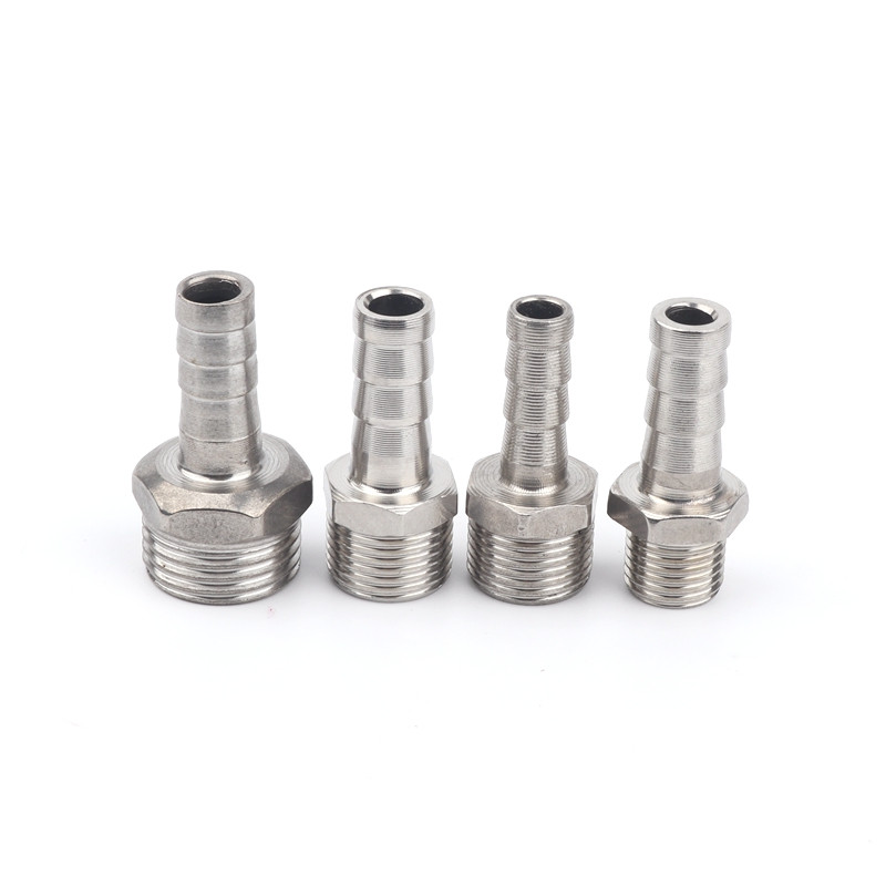 1/4" 3/8" 1/2" Σπείρωμα 8mm 10mm από ανοξείδωτο χάλυβα Παγόδα Βύσμα σύνδεσης σωλήνα νερού άρδευσης Αντάπτορες μαλακών σωλήνων αερίου