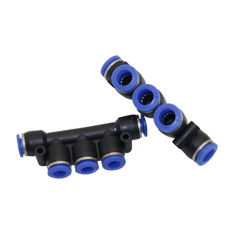 6mm/8mm Κλείδωμα ολίσθησης 5 κατευθύνσεων Γρήγορες συνδέσεις κήπου Landscape Industry Άρδευση Ατομισμός Υγρασίας Σύνδεσμος σωλήνα 10τμχ