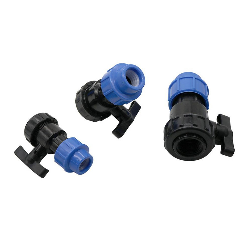 DN20 DN25 DN32 до 1/2" 3/4" 1" Външна резба PE Waterstop Клапан Система за градинско напояване Тръба Тръба Свързване на маркуч Бърза връзка