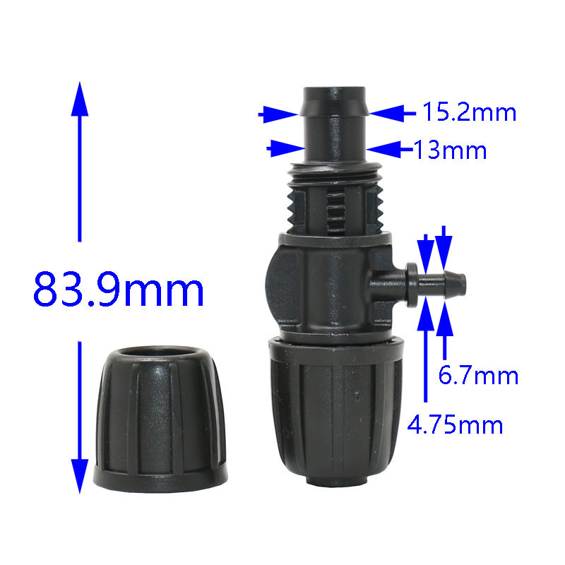 1/2 до 1/4 градински маркуч редуциращ тройник воден разделител 16 до 4/7 тройник конектор със заострена гайка 3-посочен конектор 2 бр.