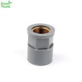 1 db 20*1/2"25*1/2"25*3/4"32*3/4"32*1" csökkentett egyenes PVC csatlakozó Cooper női menetes szürke csőszerelvények kerti öntözés