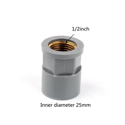 1 db 20*1/2"25*1/2"25*3/4"32*3/4"32*1" csökkentett egyenes PVC csatlakozó Cooper női menetes szürke csőszerelvények kerti öntözés