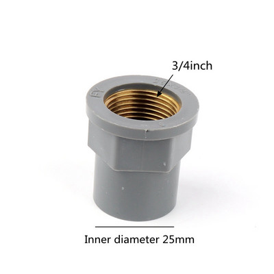 1 db 20*1/2"25*1/2"25*3/4"32*3/4"32*1" csökkentett egyenes PVC csatlakozó Cooper női menetes szürke csőszerelvények kerti öntözés