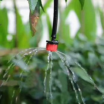 50 τμχ Ρυθμιζόμενος σταλάκτης Red Micro Drip Irrigation Πότισμα Αντιφρακτικό Emitter Garden Supplies for 1/4 inch Hose