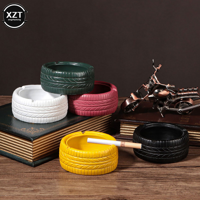 Ретро форма на гума Пепелник Държач за пепелник Пепелник от смола Пепелник за пушене на цигари за всекидневна Поставка за цигари против изгаряне