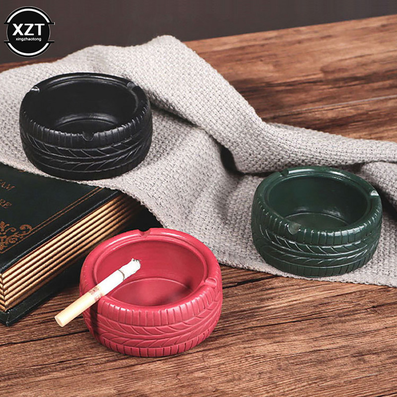 Ретро форма на гума Пепелник Държач за пепелник Пепелник от смола Пепелник за пушене на цигари за всекидневна Поставка за цигари против изгаряне