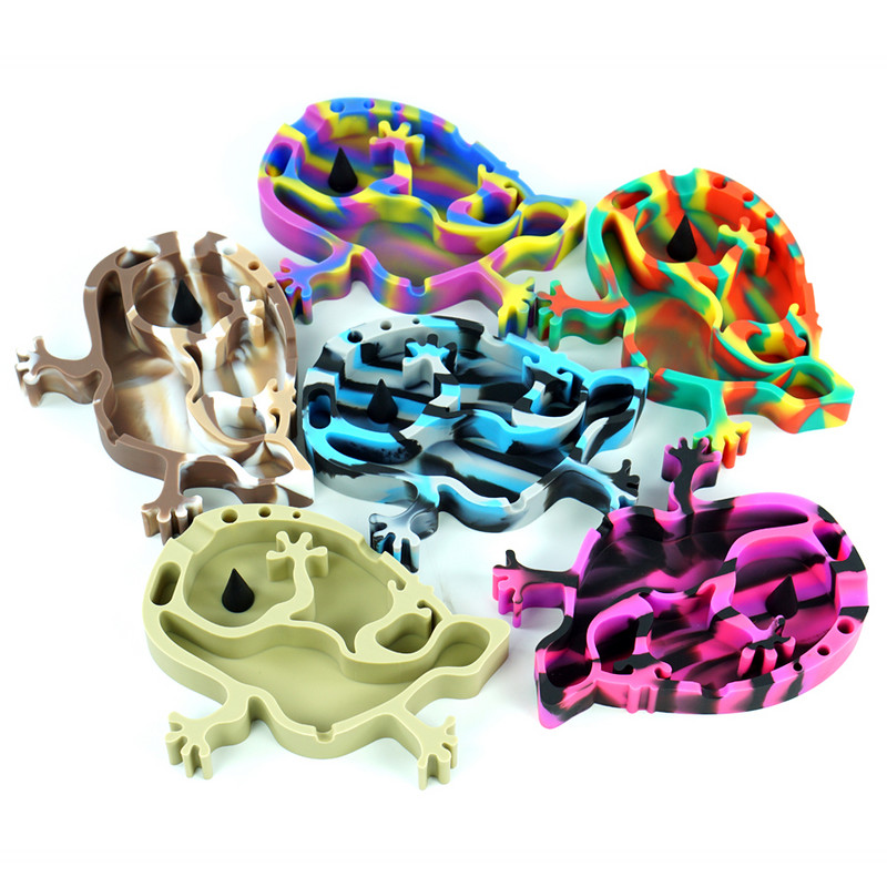 1 бр. Силиконов държач за тава за пепелник Lizard, бездимни пепелници