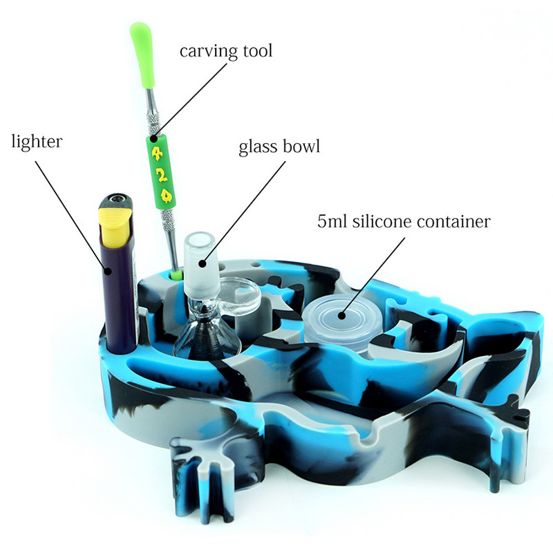 1 бр. Силиконов държач за тава за пепелник Lizard, бездимни пепелници