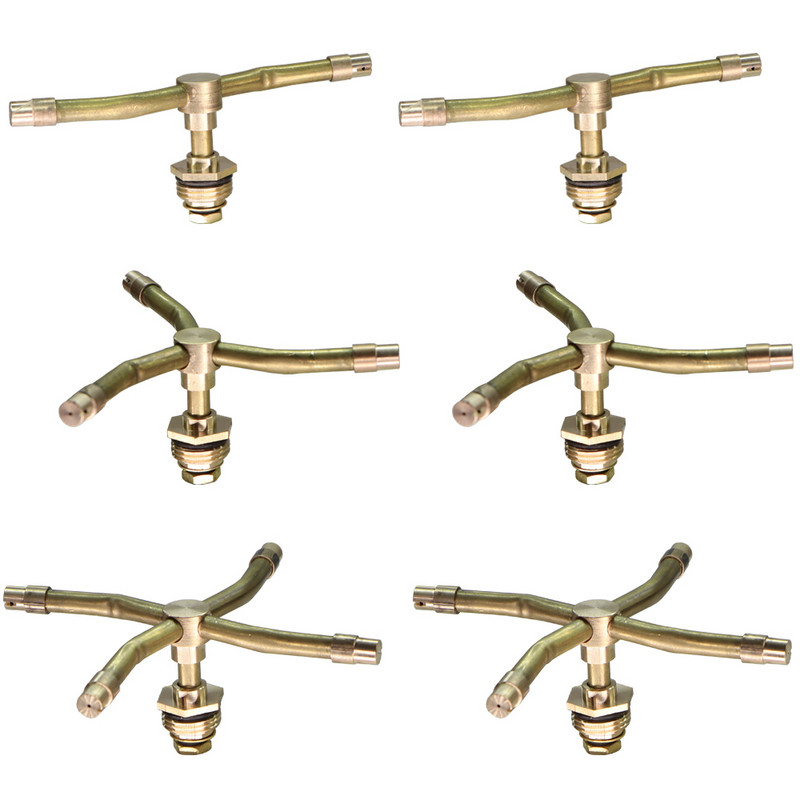 MUCIAKIE 1db 2/3/4 karos automata forgó permetező kerti pázsit öntözés öntöző fúvóka permetező forgó sárgaréz permetező