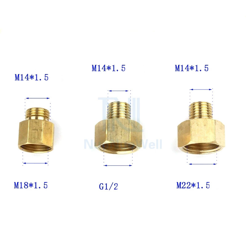 Mezőgazdasági permetező 1/2" 1/4" réz csatlakozó M14*1,5 M18 M22 cső öntözőköd sprinkler fúvóka adapter csavar menetes csatlakozás