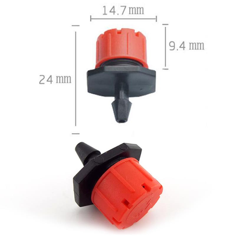 4/7 PE маркуч за водна пръскачка Micro Flow Dripper 8 дупки Drip Head Разпръскващ спрей Дюзи за напояване на градина Комплект за самополиване