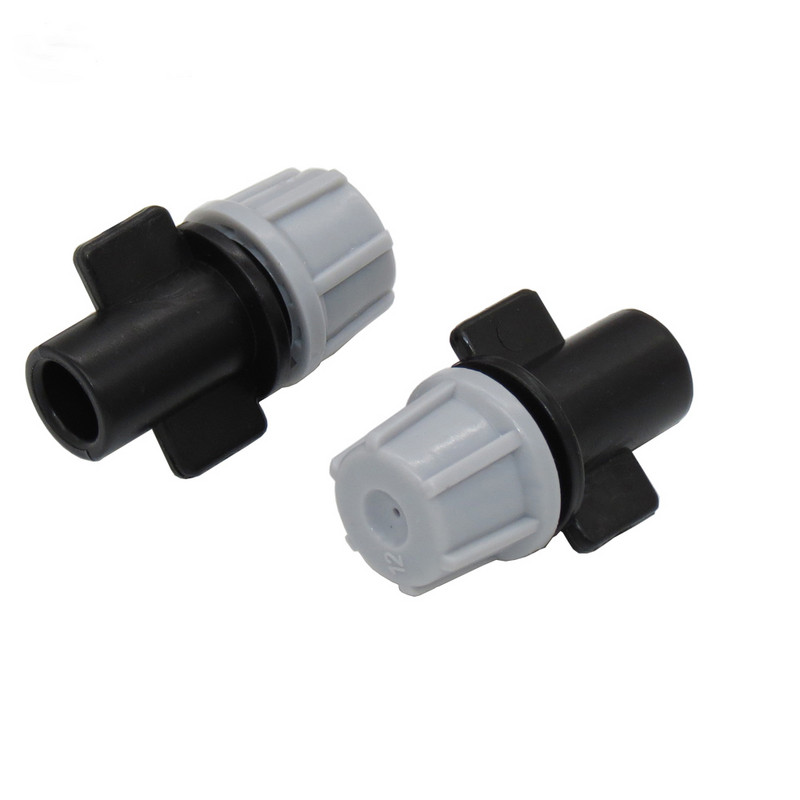 20PCS Регулируем градински капково напояване Дюзи за замъгляване Капково напояване Пръскачка Разпръскваща пръскачка с конектор за тройник