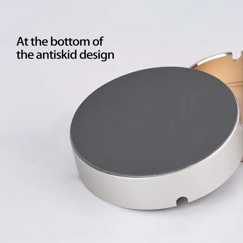 Кръгъл пепелник от неръждаема стомана CNC процес против изгаряне, топлоустойчивост, метал, домашен хол, бизнес пепелник, вътрешна употреба