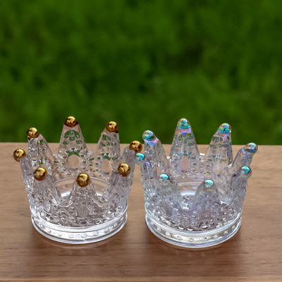 Γυάλινο Τασάκι με στέμμα Προσωποποιημένο Δημιουργικό Τασάκι King Queen Props Διακόσμηση σπιτιού