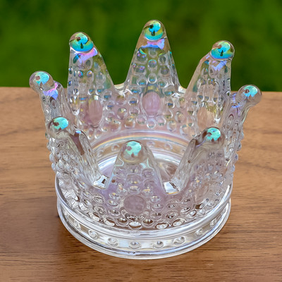 Üvegkoronás hamutartó személyre szabott kreatív hamutartó King Queen kellékek otthoni dekoráció