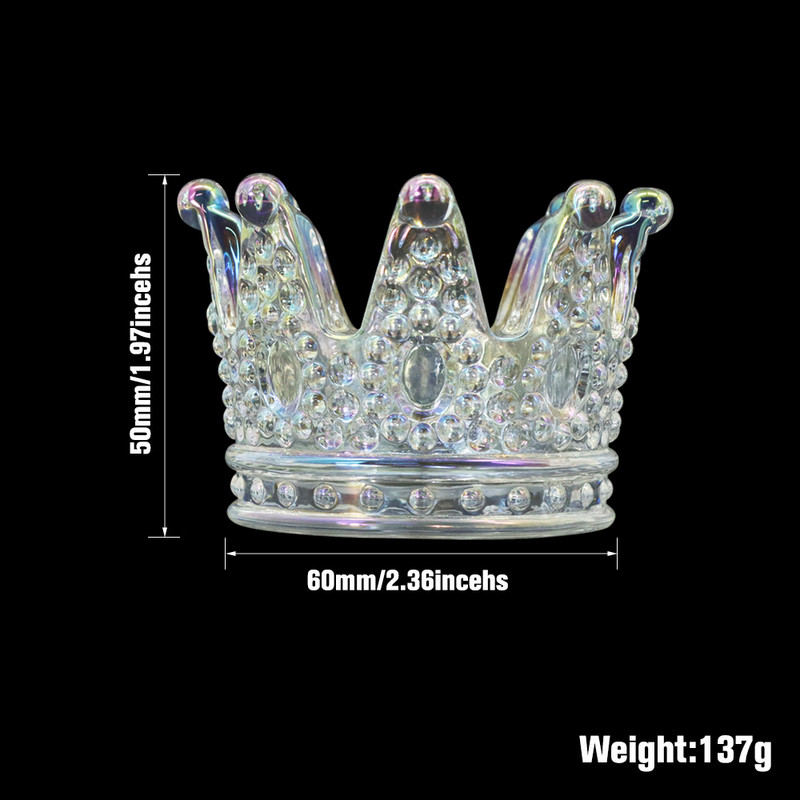 Стъклена корона пепелник Персонализиран креативен пепелник King Queen Подпори Декорация на дома