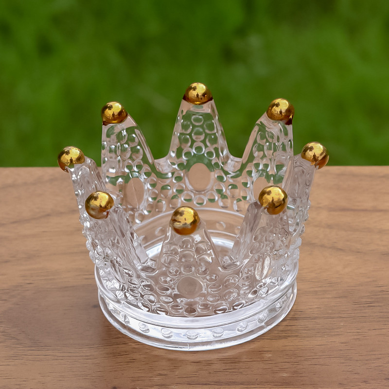 Стъклена корона пепелник Персонализиран креативен пепелник King Queen Подпори Декорация на дома
