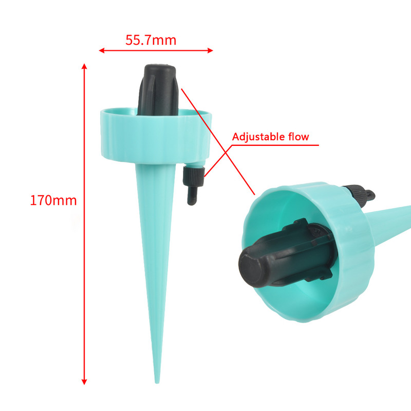 Самополивна капкова система с шипове, регулируемо автоматично оборудване за капково напояване, цвете, зеленчук, 1 БР. Регулируемо капково напояване