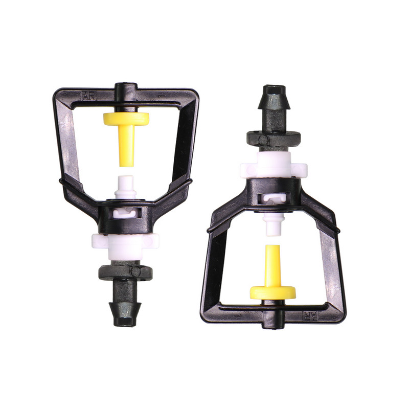 Üvegházi öntözés 360 refrakciós mikrofúvóka kerti csepegtető öntöző permetező rendszer függő párásító permetező 4/7 mm-es horddal