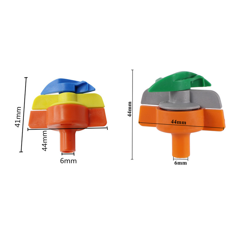 ID 6 мм въртяща се микроразпръсквачка 360-градусова дюза за оранжерия Земеделие Висяща напоителна дюза за автоматично поливане 10 бр.