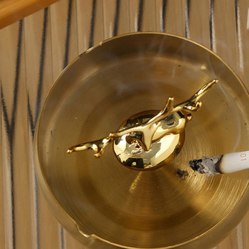 Модерен пепелник от неръждаема стомана Метален елен Цигара Пепелник Декорация Занаят Пушачи Подарък за мъже Домашен офис Хотел