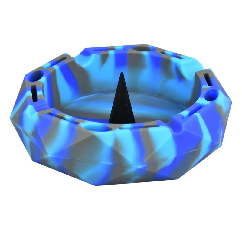 Диамантен цветен силиконов пепелник | 5" | Цветовете варират