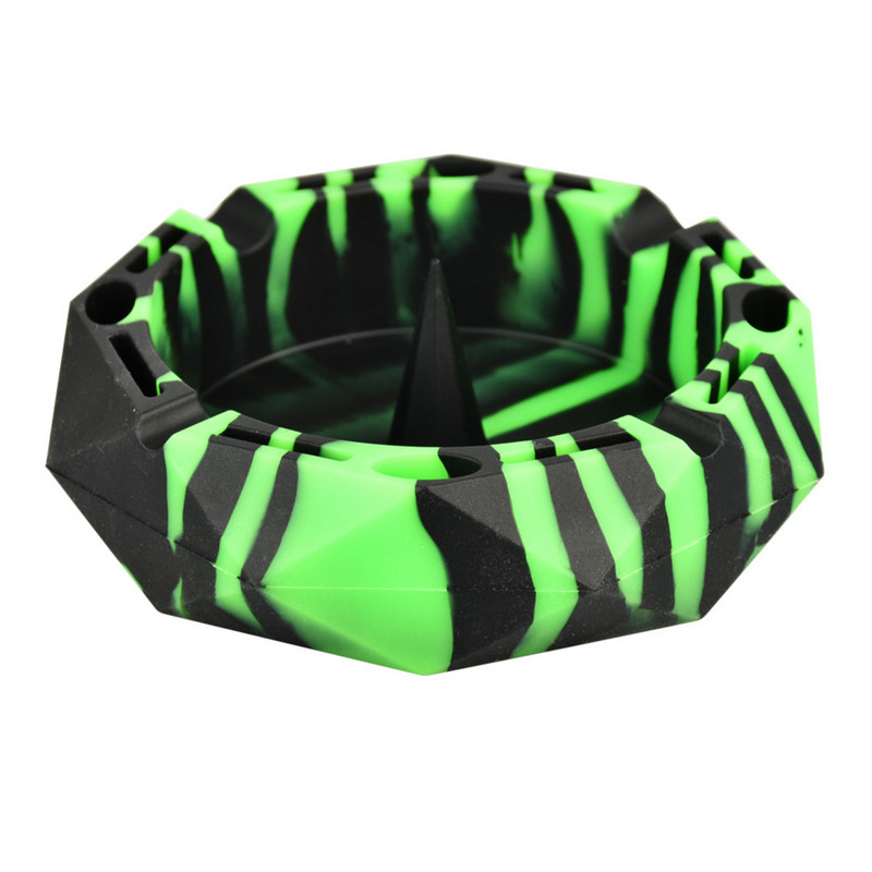 Диамантен цветен силиконов пепелник | 5" | Цветовете варират