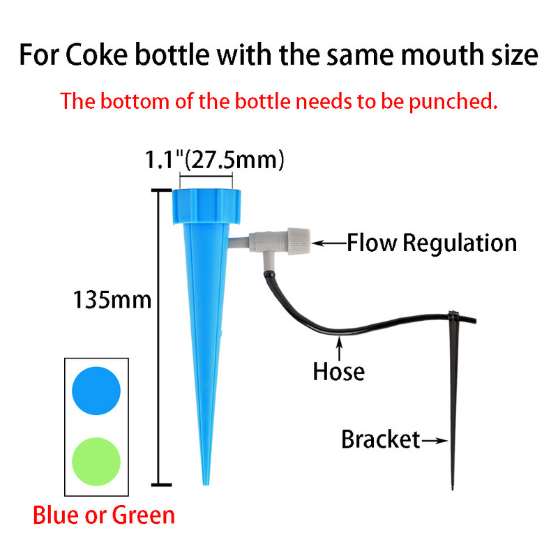 1 бр. Самополивни шипове Автоматични поилки Капково напояване Устройство за поливане на вътрешни растения Градински джаджи за растения Творчески