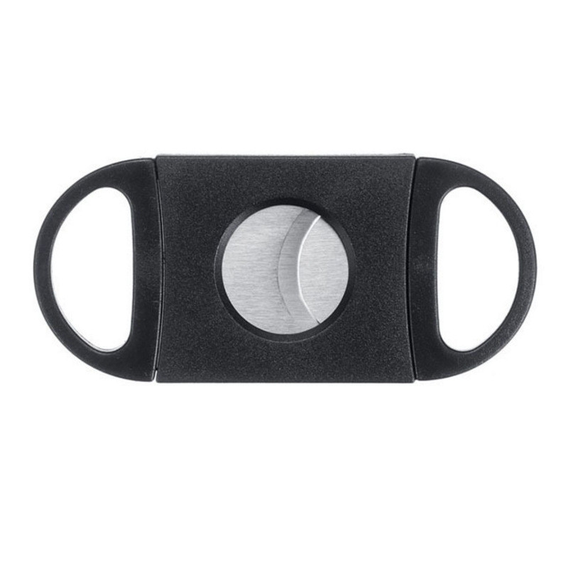 Fekete szivarvágó rozsdamentes acél éles szivarvágó kézi szivartörő szivartartozékok esküvői party-ajándékok