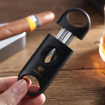 Cigar Tools 4-Pece Set Cigar Scissors Hole Punch Θήκη πούρων Αξεσουάρ πούρων