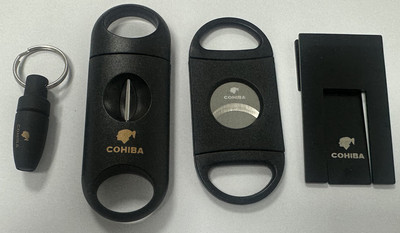 Instrumente pentru trabucuri Set 4 piese Foarfece pentru trabucuri Hole Punch Suport pentru trabucuri Accesorii pentru trabucuri