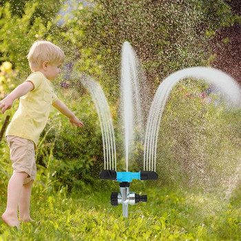 Εκτοξευτήρες νερού κήπου Περιστροφή 360 μοιρών Ψεκαστήρας νερού για παιδιά Παίξτε γρασίδι Πότισμα ψεκαστήρα κήπου
