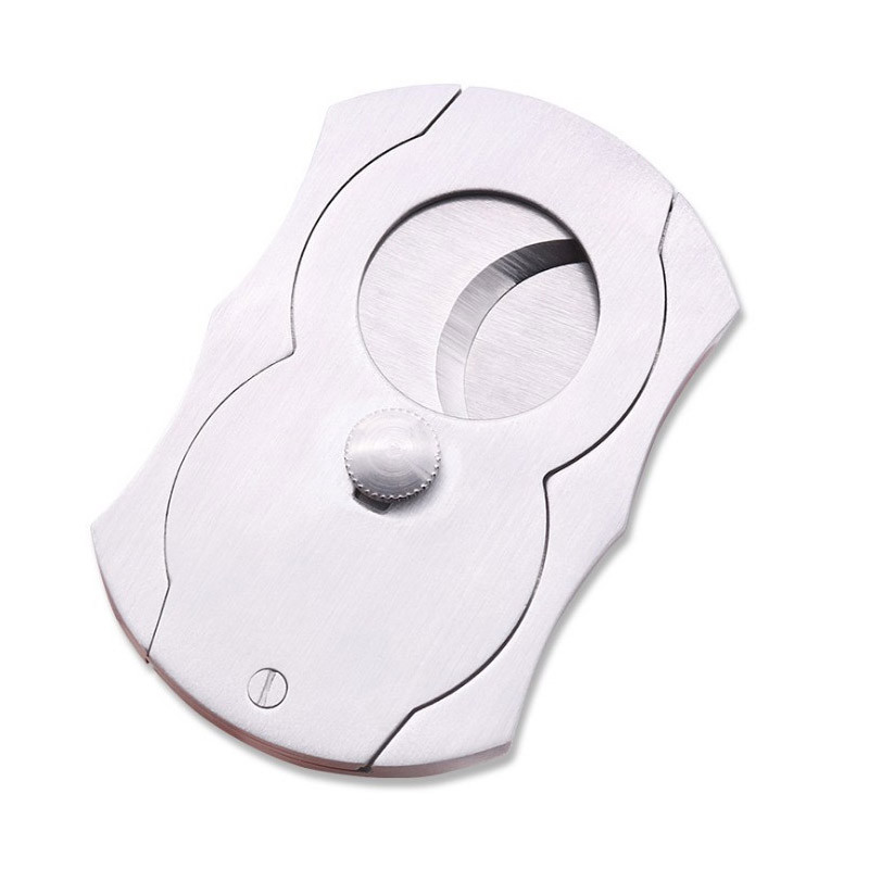 Резачка за пури от неръждаема стомана Ножица Нож за пури Нож за пури Двойни остриета Резачка за перфоратори за пури Гилотина Инструмент за пушене на пури