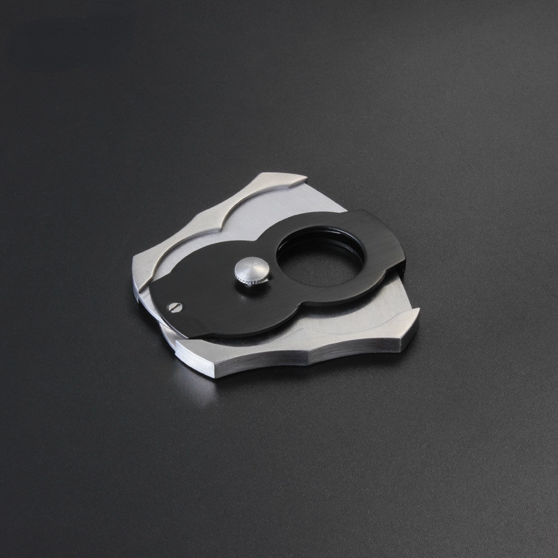 Резачка за пури от неръждаема стомана Ножица Нож за пури Нож за пури Двойни остриета Резачка за перфоратори за пури Гилотина Инструмент за пушене на пури