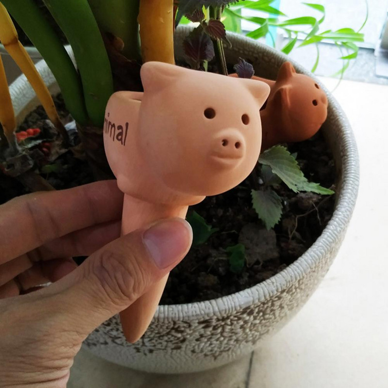 Vízszivárgó készülék Kreatív Aranyos Forma Kerámiák Otthoni Virágnövények Lusta öntözés Cseppsebesség-szabályozás Öntöző Kerti kellékek