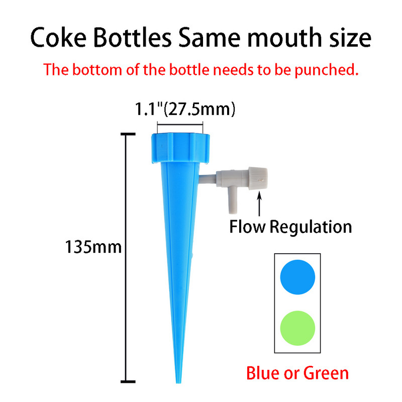 1 db állítható csepegtető öntözőrendszer, automatikus önöntöző tüskék növényekhez beltéri kültéri cserepes növények öntözőrendszere