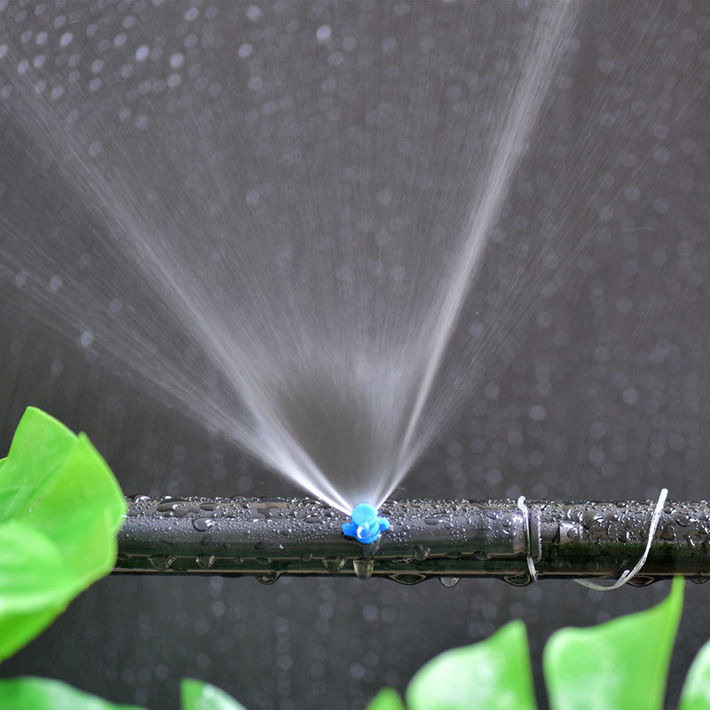 20 DB 90/180/360 fokos mikropermetező fúvóka 11 cm-es karó, 1/4 hüvelykes barb csatlakozó kerti öntözés öntözés locsoló üvegház