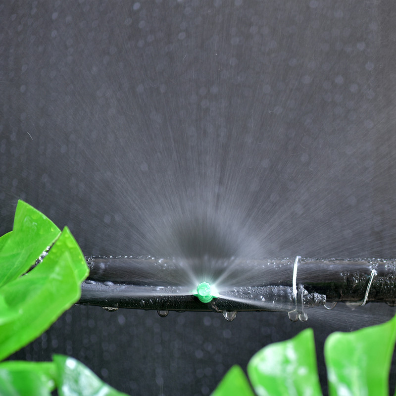 20 DB 90/180/360 fokos mikropermetező fúvóka 11 cm-es karó, 1/4 hüvelykes barb csatlakozó kerti öntözés öntözés locsoló üvegház