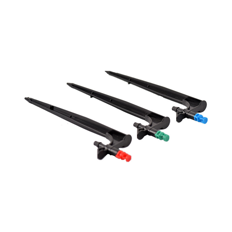 20 DB 90/180/360 fokos mikropermetező fúvóka 11 cm-es karó, 1/4 hüvelykes barb csatlakozó kerti öntözés öntözés locsoló üvegház