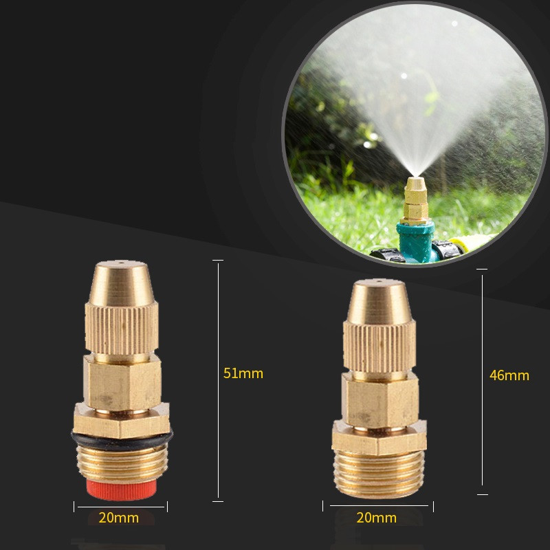 1/2" sárgaréz állítható porlasztó fúvóka poreltávolító kerti párásító fűlocsoló automata permetező porlasztó hűtő fúvóka