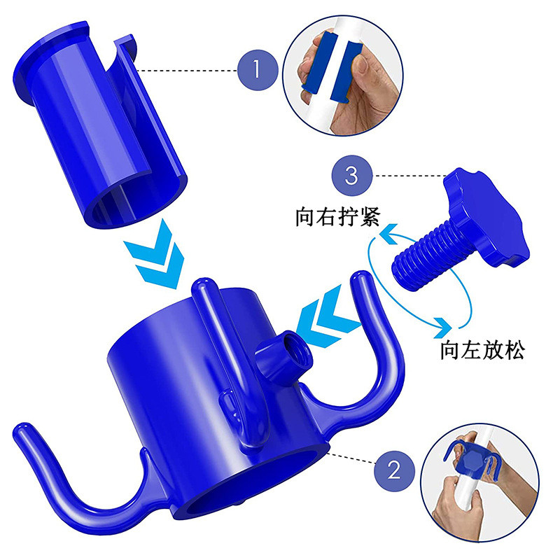 Műanyag 4 ágú napernyő akasztó kampó törölköző kamerához napszemüveg táskák medence kiegészítők kültéri