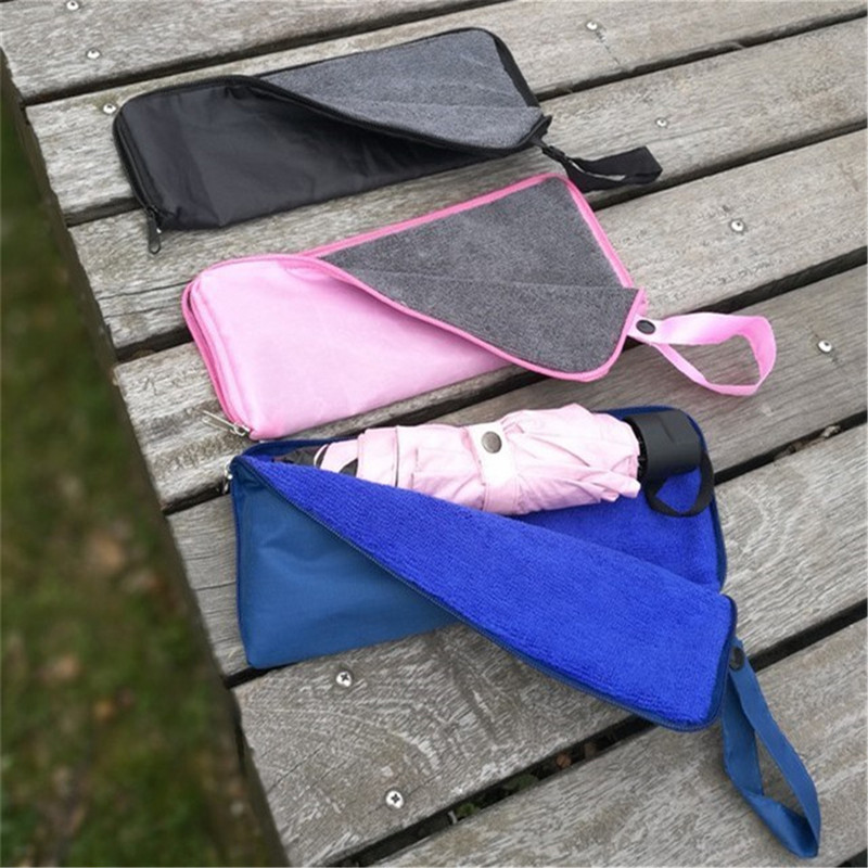 Hordozható kültéri összecsukható esernyőtáska, szuper vízelnyelő esernyőtok borítása