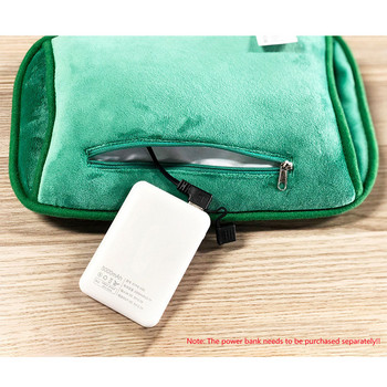 Бързо загряваща USB плюшена нагревател за ръце Електрическа нагревателна подложка Топла възглавница за ръце Топъл зимен нагревател за зимно пътуване на открито