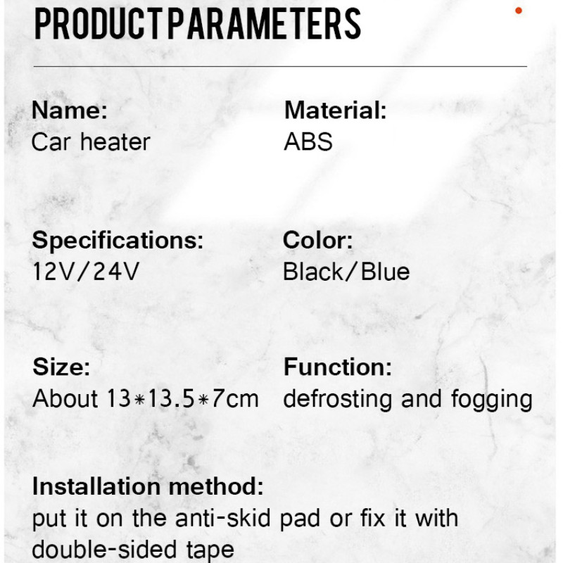 Žieminis naujas automobilio šildytuvas mini 12v24v aprasojimo atitirpiklis automobilio priekinio stiklo šildymo šildytuvas