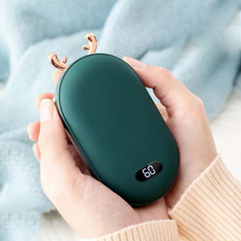Új kézmelegítő USB újratölthető fűtőelem Hordozható mini kézmelegítő zsebtöltő Power Bank téli melegítő