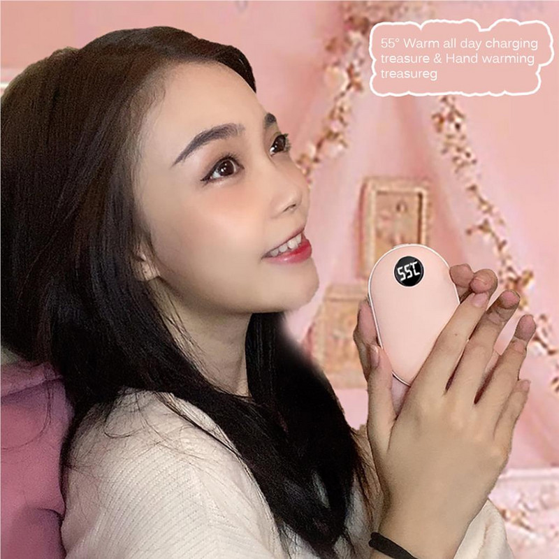 Többfunkciós kézmelegítő három üzemmódú USB kétoldali fűtés Power Bank újratölthető helytakarékos téli kültéri kiegészítők