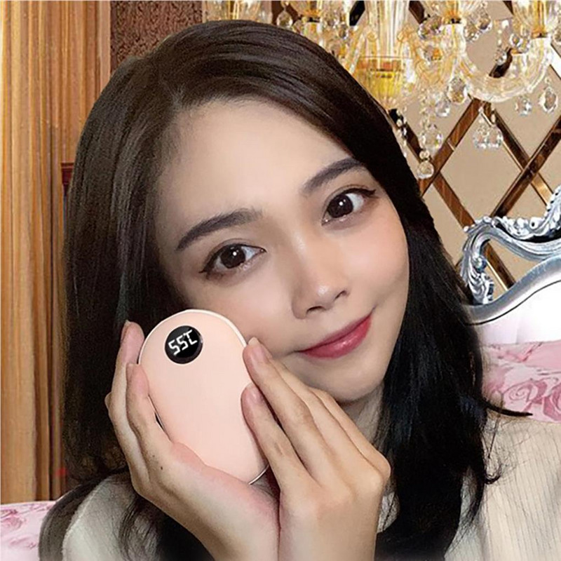 Többfunkciós kézmelegítő három üzemmódú USB kétoldali fűtés Power Bank újratölthető helytakarékos téli kültéri kiegészítők