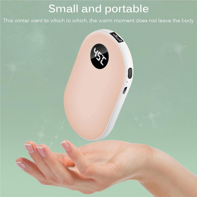 Többfunkciós kézmelegítő három üzemmódú USB kétoldali fűtés Power Bank újratölthető helytakarékos téli kültéri kiegészítők